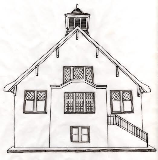 a sketch of the church building